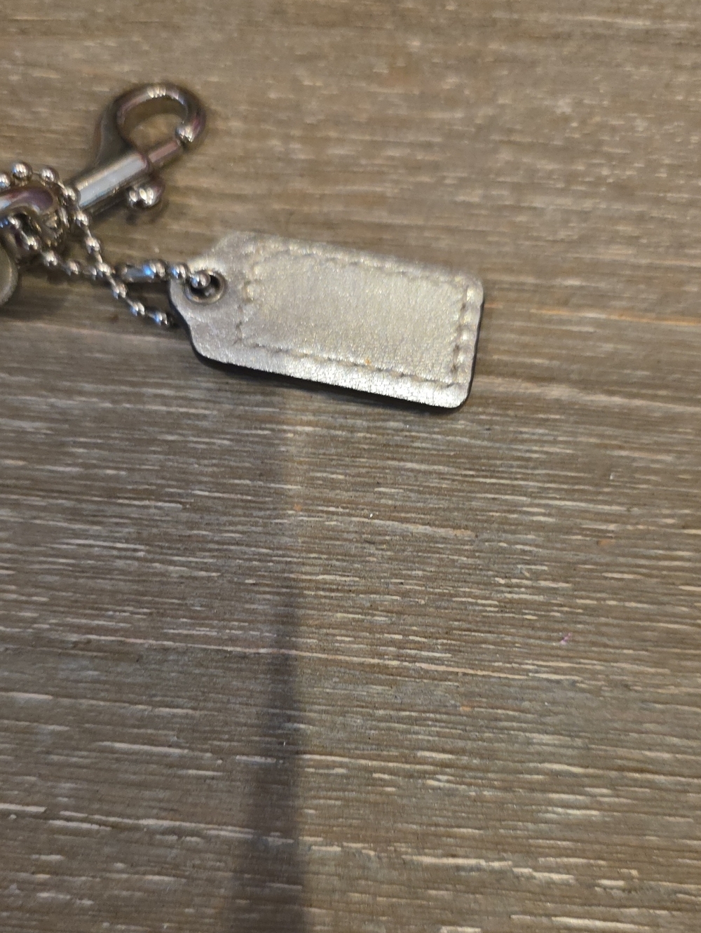 Coach Y2K Metallic Silver Mini Hangtag And Strap Like New - Picture 4 of 5